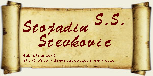 Stojadin Stevković vizit kartica